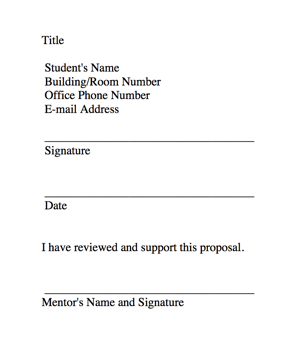 Title Page Format