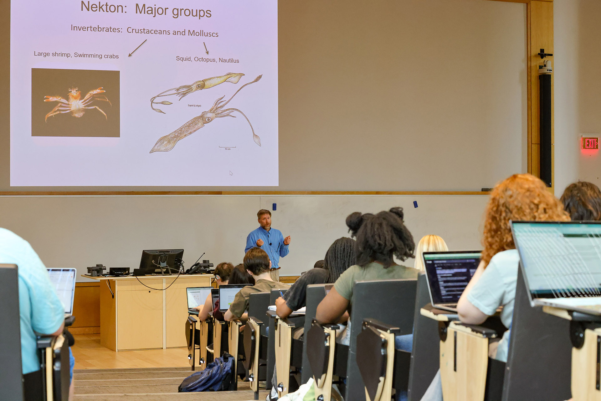 With enrollment tripling in the last several years, William & Mary’s Introduction to Marine Science course taught by Professor Mark Brush is becoming one of the most popular undergraduate electives on campus. Photo by John Wallace