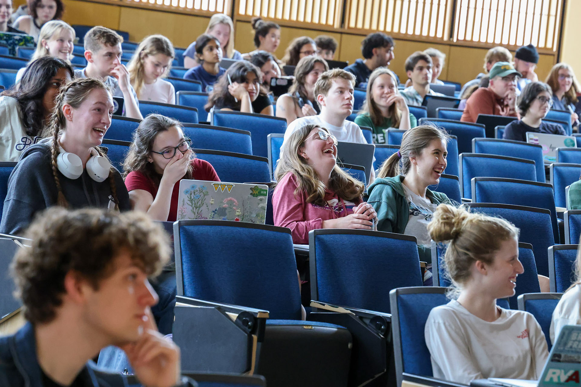 Students describe the course as both entertaining and educational, thanks to Brush's enthusiastic teaching style. Photo by John Wallace