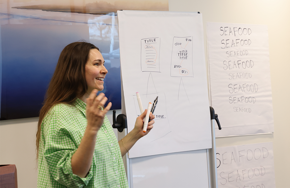 Artist Zara Fina Stasi ’12 led an engaging visual capture workshop at part of the Waves of Wonder series.