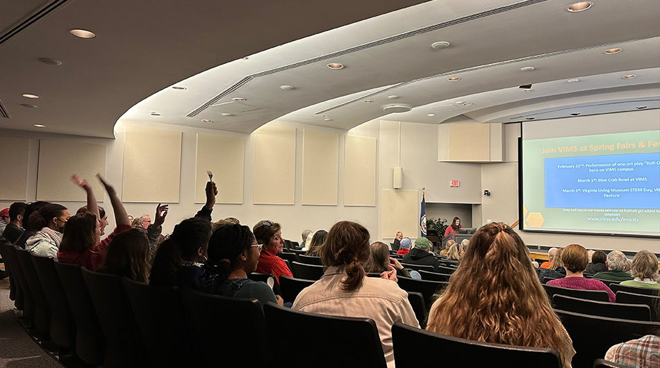 Several of Jeff Shields' undergraduate students cheered during his introduction. Photo credit: Ethan Smith
