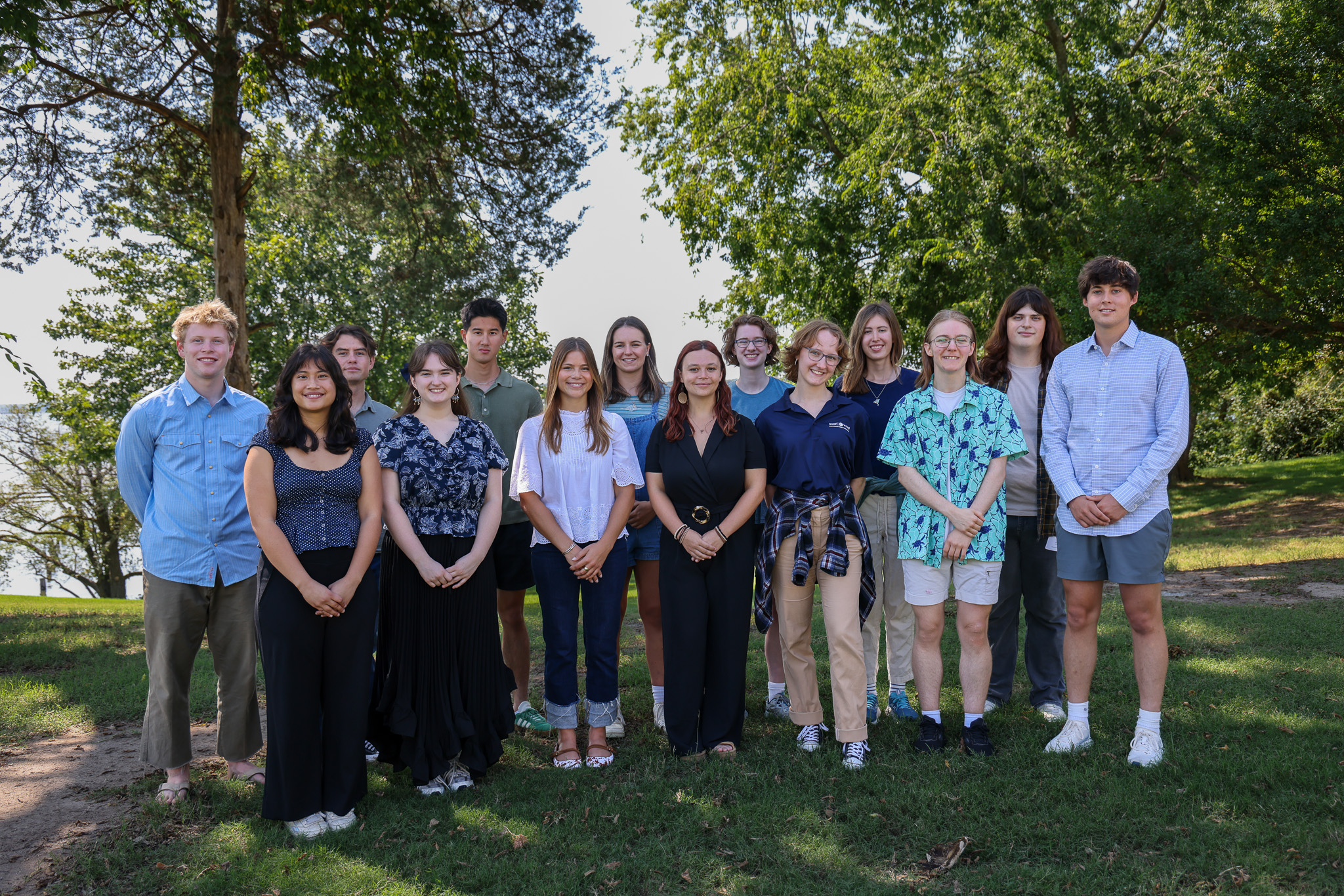New undergraduate students for 2026 together on Davis Lawn