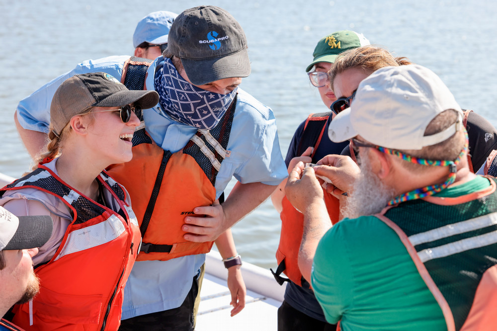 Graduate students joined VIMS & Batten School faculty on the Eastern Shore as part of their orientation. Photo by Candace Johnson.