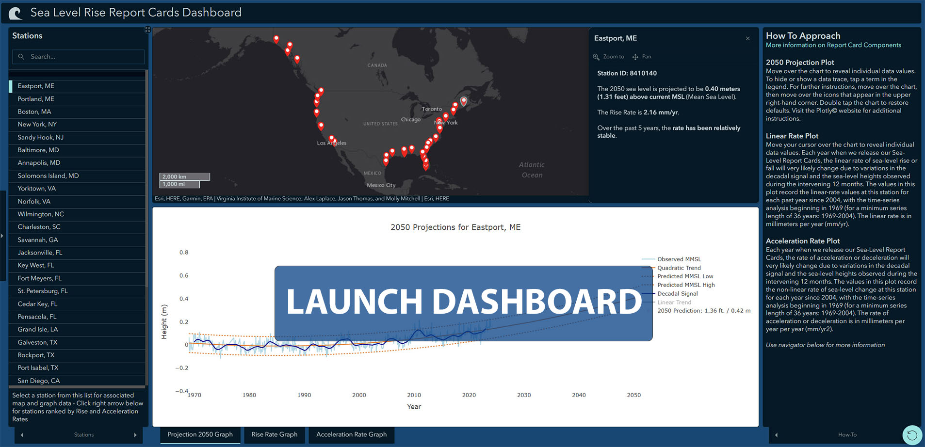 Click on the image to launch the sea level rise dashboard. 